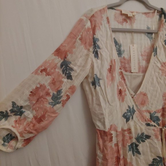 NWT Lovestich floral boho wrap with autumn colors amd slip dress Medium - Picture 7 of 16